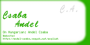 csaba andel business card